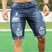 Zerrissene Retro-Stretch-Jeans für Herren im Slim Fit_voghion.com