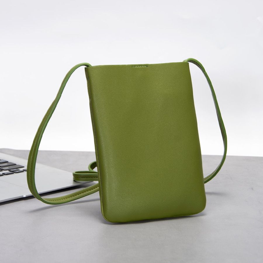 New Lightweight Soft Leather Mini Women, Drawstring Fresh Summer Crossbody Bag For Walking With Phone_voghion.com