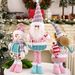 Festive Christmas Decorations Set - Stretchy Santa Claus Snowman Reindeer Grandma Figurines For Window Display & Home Decor_voghion.com
