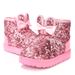 Kids Winter Boots With Sparkly Sequins – Warm & Stylish Snow Boots For Girls (Sizes 21-38, Black/Pink/Rose)_voghion.com