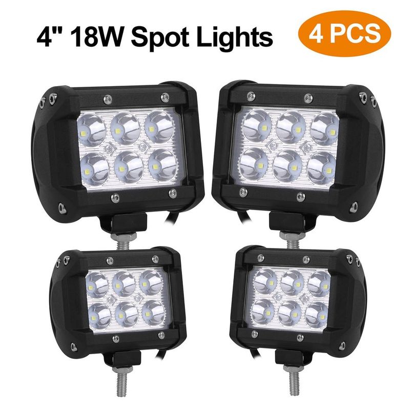 4 PCS 4in 18W Dual Row LED Spot Light Pod Cube Light_voghion.com