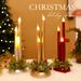 Elegant LED Christmas Candles – Set Of 3 Flameless Wax Candles With Warm Glow (Battery Operated, Safe Holiday Decor For Table & Mantel)_voghion.com