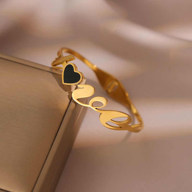 Gioielli da donna alla moda, leggeri, di lusso, intarsiati, zirconi, placcati in oro, bracciale creativo a quattro foglie, da donna, da indossare, gioielli a molla aperti_voghion.com
