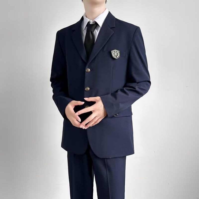 Trendy Suit Men's Top Loose Jacket Men's Spring And Autumn Versatile Casual Suit Uniform_voghion.com