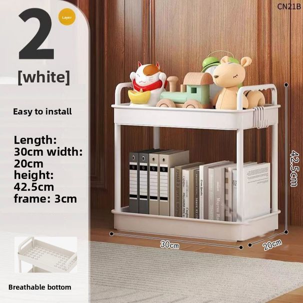 Kitchen Bedside Snack Bathroom Bedroom Multi-layer Mobile Floor-standing Small Trolley Storage Rack_voghion.com