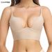 BH Push Up Rückenfrei Damen BHs Low Cut Sexy Plunge Büstenhalter Offener Rücken Hochzeitsunterwäsche Unsichtbar Nahtlos D s ssiere_voghion.com