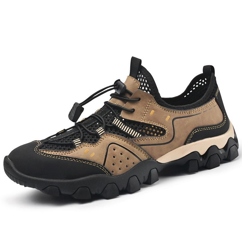 2025 Summer Breathable Stitched Casual Men's Hiking Trekking Mesh Shoes_voghion.com