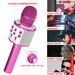 5 Core Bluetooth Wireless Karaoke Microphone All-in-One Portable Handheld Mic with Speaker Recorder Microfono Inalambrico - WM SPK PNK_voghion.com