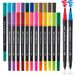 Dual-Tip Watercolor Brush Pens Set - 80 Vibrant Colors For Artists, Students & Hobbyists - Soft & Fine Tips For Sketching, Coloring & Calligraphy_voghion.com