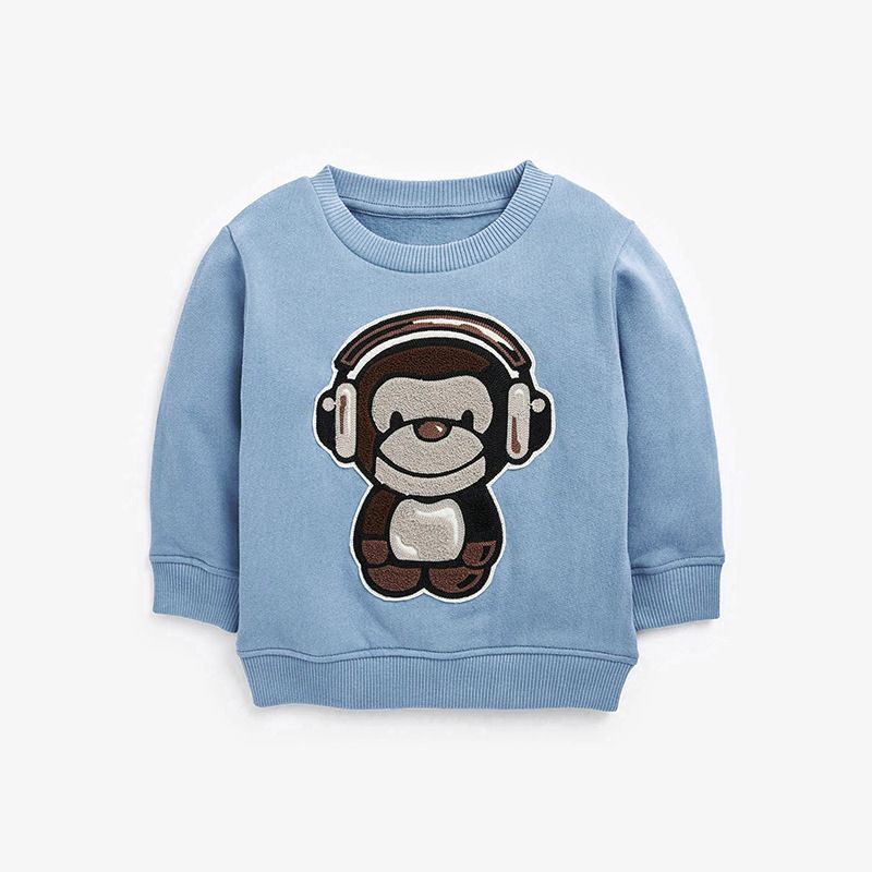 Long Sleeve Plus Fleece Children's Hoodie Cute Children's Autumn Set Head Children's Top_voghion.com