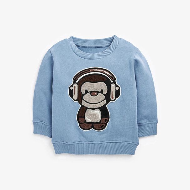 Long Sleeve Plus Fleece Children's Hoodie Cute Children's Autumn Set Head Children's Top_voghion.com