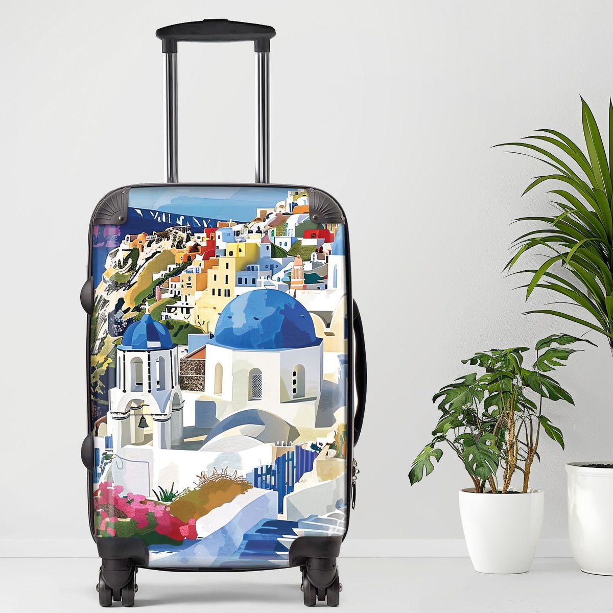 Greece2 Luggage, 20/24/28 Inch Luggage, Carry-On, Custom Luggage, Luggage Set, Suitcase, Travel, Vacation, Cabin Suitcase, Custom Suitcase, Personalized Luggage_voghion.com