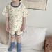 Set estivo per bambini e bambine, in seta ghiacciata, con maniche corte, pigiama per bambini carini, stile sottile e alla moda_voghion.com
