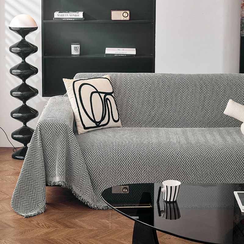 Solid Color Sofa Cover - Minimalist Modern Slipcover (Universal Fit Non-Slip Machine Washable Full Coverage For Sectional/Loveseat)​​_voghion.com