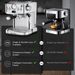 W1002P292436 1350W Semi-automatic Coffee Machine 20Bar Professional Concentrated Coffee Maker With Milk Foamer, Single Shot And Double Shot, Compatible With ESE POD 1.5L Water Tank, Capsule Filter_voghion.com