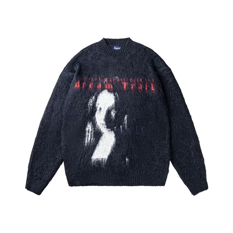 TaelePlus lazy style high street men's women's autumn and winter sweater, knitted sweater trend TP051_voghion.com