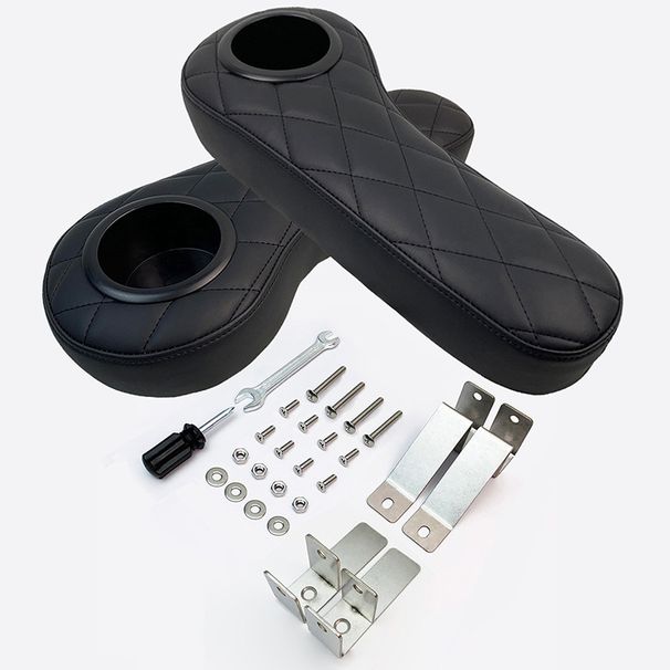 Suitable for CIUB CAR EZGO YAMAHA golf cart armrest with cup holder universal model without drilling_voghion.com