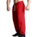 2024 Autumn New Sports with Splicing Straight Tube Large Drawstring Men's Casual Pants_voghion.com