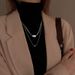 Collana a doppio strato per donna nell'estate 2022, nuovo design di lusso e tendenza, chiusura a bottone in acciaio al titanio_voghion.com