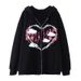 Men's Clothing Spot Direct Hair Fleece Ladies Long Sleeved Zipper Hoodie Heart Shaped Cloud Print Hoodie_voghion.com