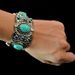 Fashion Turquoise Bracelet Jewelry Hollow Inlaid Diamond Hand Travel Photography Accessories_voghion.com