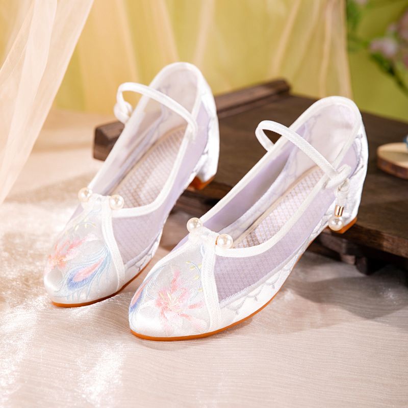 Scarpe da donna estive, nuove, traspiranti, in rete, vecchie scarpe di stoffa di Pechino, scarpe cheongsam di temperamento, scarpe ricamate in stile antico per le donne_voghion.com