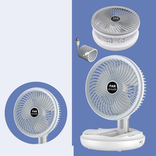 4 Speed Adjustable USB Charging Foldable Table Fan_voghion.com