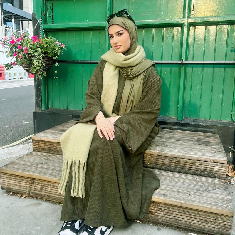 Women's Clothing Middle East Dubai Turkey Autumn and Winter Daily Dress Robe _voghion.com