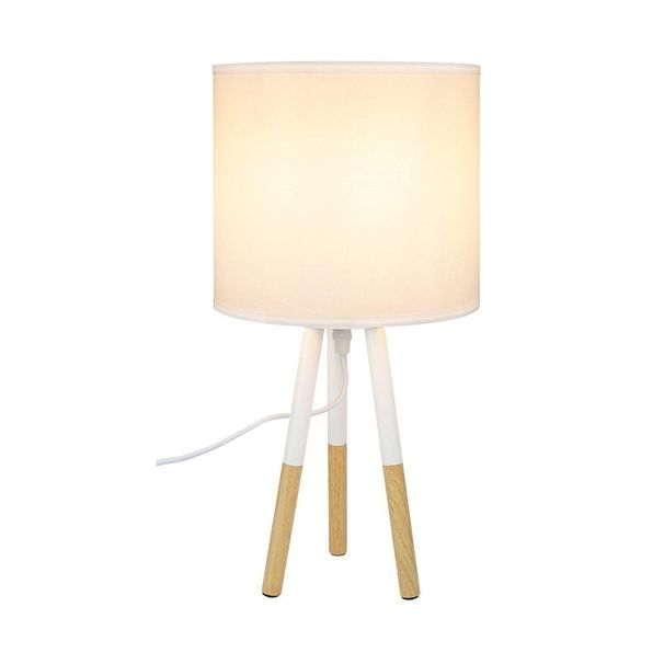 Glitzerlife Nachttischlampe 1er Set Tischlampe Modern - Weiß Tischleuchte Mit Stoffschirm E27 Fassung Max.40W Nachtlicht Für Hotel Café Restaurant_voghion.com