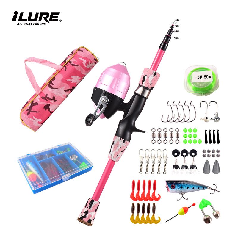 Equipamento de pesca infantil para iniciantes, vara de pesca de 1,2 m/1,5 m, conjunto de pesca ao ar livre_voghion.com