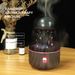 Ultrasonic Humidifier With Jellyfish Rotation, Colorful LED Lights, And Aroma Diffuser – Wood Grain & Classic Colors For Home Relaxation_voghion.com
