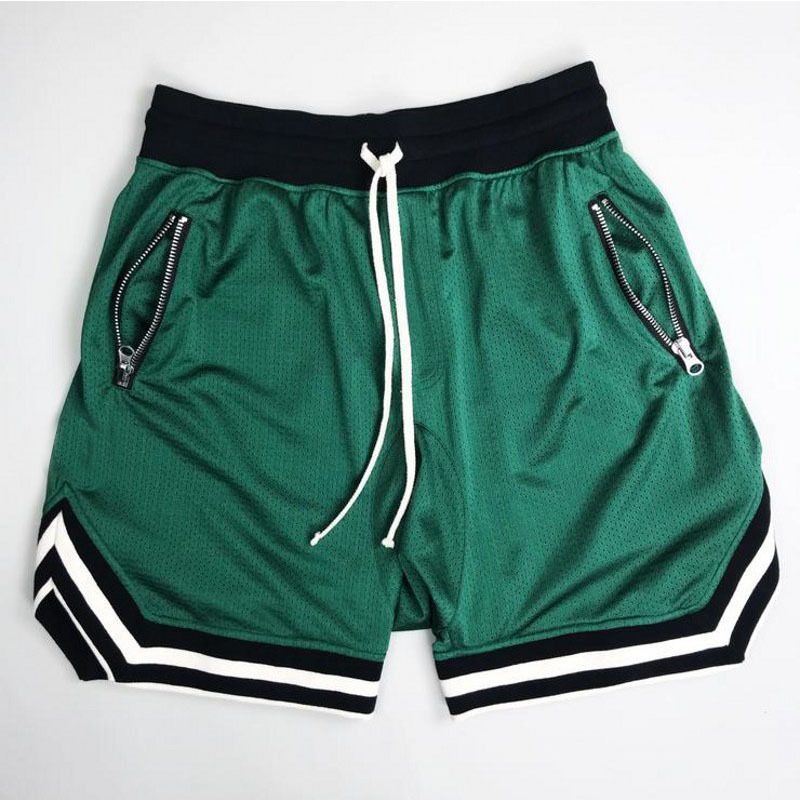 Men's Clothing fitness sports shorts men's quick-drying mesh solid color hip-hop breathable casual basketball pants_voghion.com