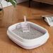 Size Semi Enclosed Detachable And Convenient Toilet Pet Supplies PP Cat Litter Box_voghion.com