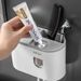 Bathroom Accessories Sets Toothbrush Holder Automatic Toothpaste Dispenser Wall Mount Toothpaste Squeezer Storage Rack Organizer_voghion.com