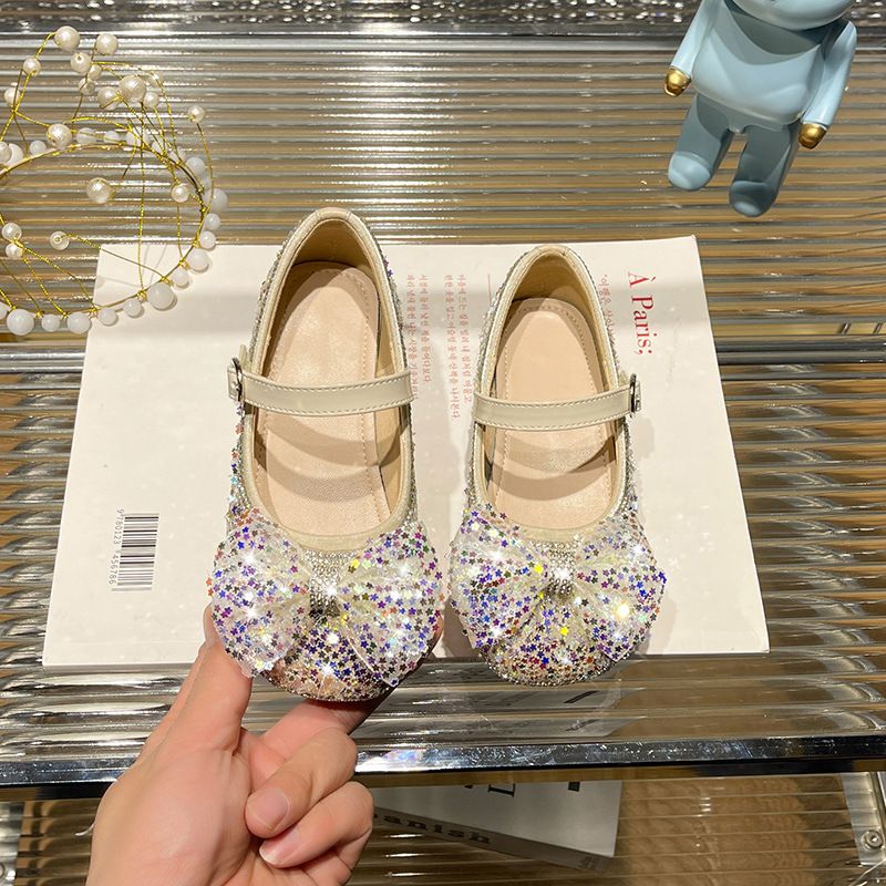 Children's Shoes Spring And Autumn Princess Shoes Soft Sole New Bow Baby Children Single Shoes Performance Shoes_voghion.com