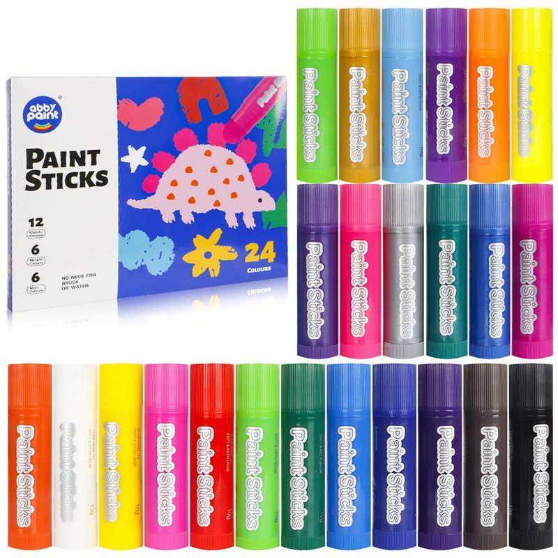 Pastelli acquerellabili solidi atossici, lavabili, ad asciugatura rapida, 24 colori per bambini - Materiali artistici senza sporcare, sicuri ed ecologici_voghion.com