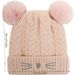 1 Stück/Set Baby-Strickmütze, winddicht und warm, süße Mädchenmütze, geeignet für Herbst/Winter im Freien, modisch, kann als Geburtstagsgeschenk verwendet werden_voghion.com