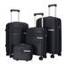 Set Of Three 20 24 28inch PP Hard Shell Luggage Zipper Style Travel Carry-on Suitcase_voghion.com