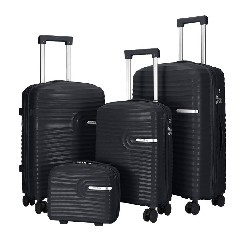 Set di tre valigie da viaggio rigide in PP da 20, 24 e 28 pollici con cerniera_voghion.com