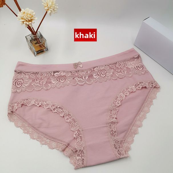 Sömlösa damunderkläder i bomullsspets, stor storlek, triangelformade magunderkläder, svettabsorberande och andningsbara, mammaunderkläder för kvinnor_voghion.com