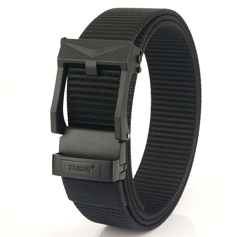 Herren Ratsche Taktische Casual Golf Jeans Nylon Mesh Gürtel Automatische Slide Schnalle_voghion.com