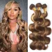 P4/27 Fremhæv menneskehårbundter Body Wave Ombre Blonde Extensions Bølget brasiliansk vævning_voghion.com