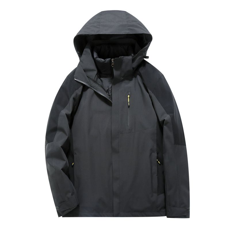 Men's And Women's Cold-Poof Jacket YKK Zippe Thee-in-One Detachable Autumn Winte Thickened Watepoof Wam Down_voghion.com