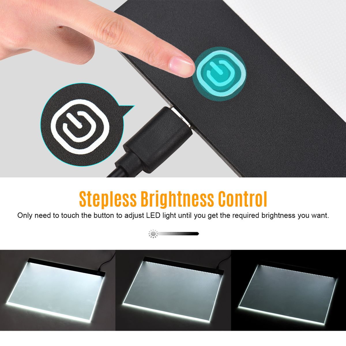 3-diodowa tablica świetlna Dia, przezroczysta tablica do rysowania, zasilany przez USB cyfrowy tablet graficzny do szkicowania i animacji artystycznej_voghion.com