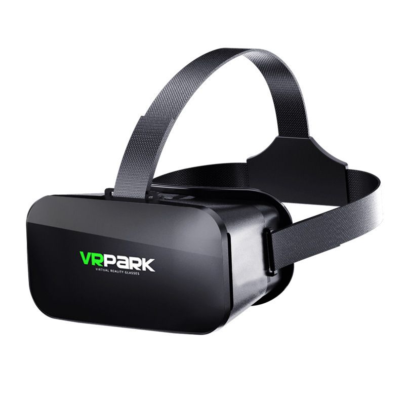 Meeslepende VR-bril op het hoofd en optionele gamepad_voghion.com