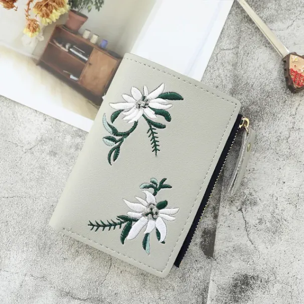 Borsa firmata 2025 Nuovi portafogli da donna con stampa floreale, corti, per donna, con cerniera, mini portamonete, piccolo portafoglio da donna_voghion.com