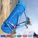 Attrezzatura da arrampicata su roccia per esterni con assicurazione di sicurezza resistente all'usura, set completo di corda statica per la discesa in corda doppia_voghion.com