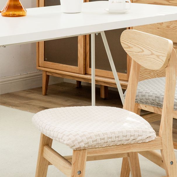 Κάλυμμα καρέκλας φούστα κήπου σπιτιού Πλεκτό ζακάρ κάλυμμα καρέκλας τραπεζαρίας Κάλυμμα καρέκλας ελαστικό σκαμπό Universal Παχύ ενσωματωμένο κάλυμμα καρέκλας_voghion.com