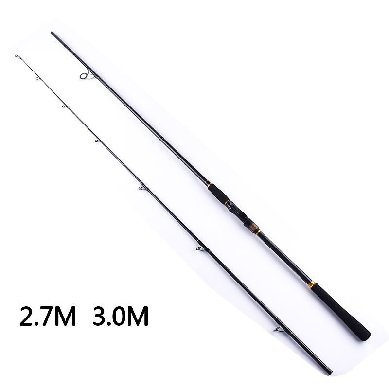 2.7/3.0m Two-Section MH Fishing For Bass, Light Iron Plate With Straight Handle, Powerful Shore Casting Lure Rod_voghion.com
