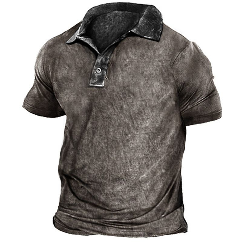 Nieuwe creatieve casual 3D-geprinte POLO met strikknoop en korte mouwen voor heren kan worden gemaakt_voghion.com